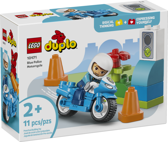 Blue Police Motorcycle
