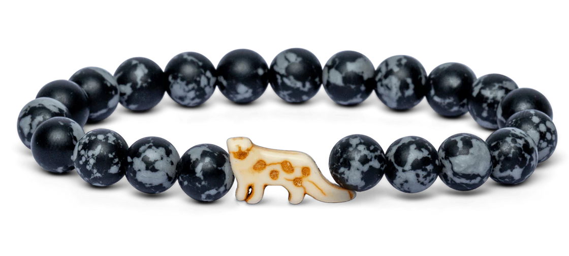 Fahlo Snow Leopard Papillae Stone Bracelet