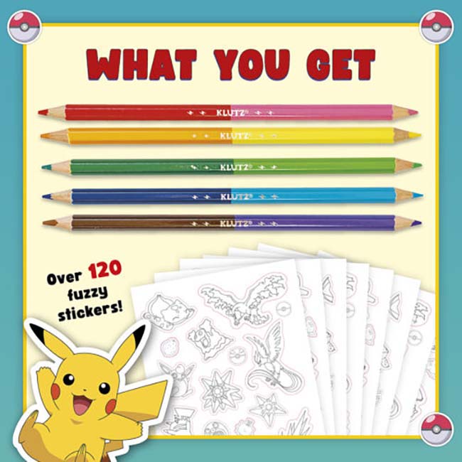 Pokemon Color Your Own Fuzzy Stickers