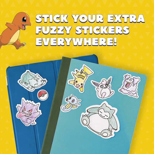 Pokemon Color Your Own Fuzzy Stickers