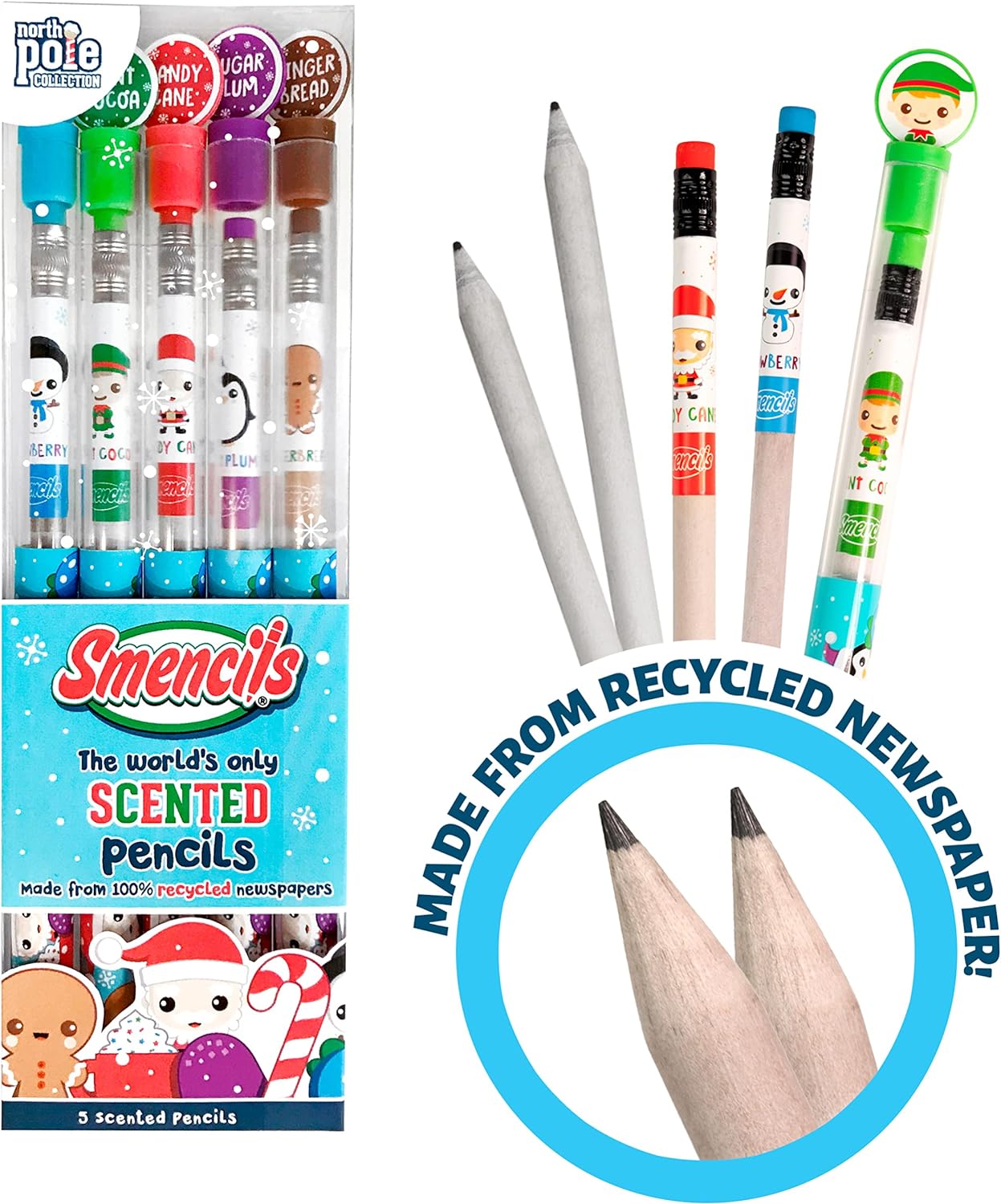 Smencils Christmas 5pk