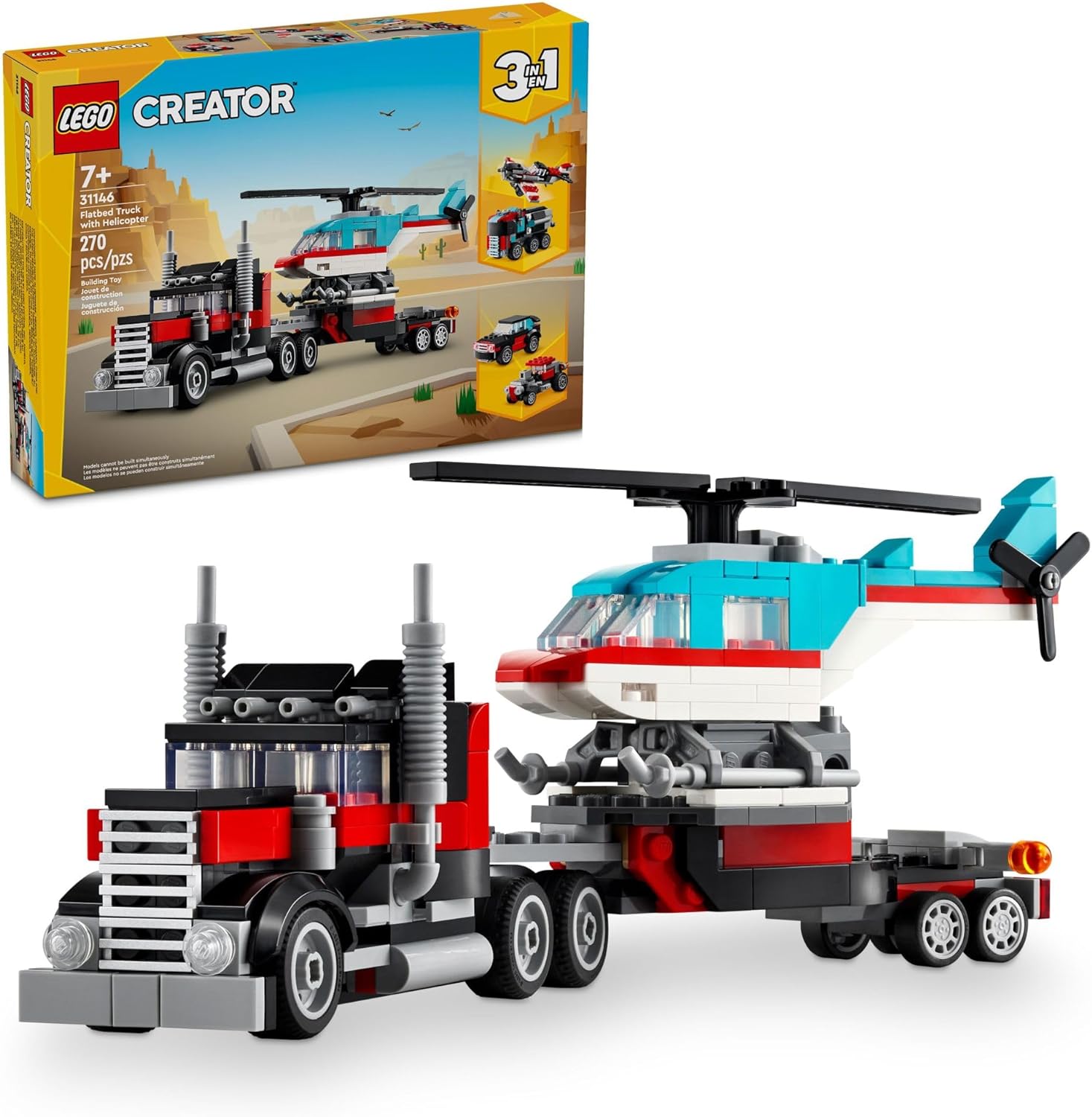 Flatbed Truck Helicopter