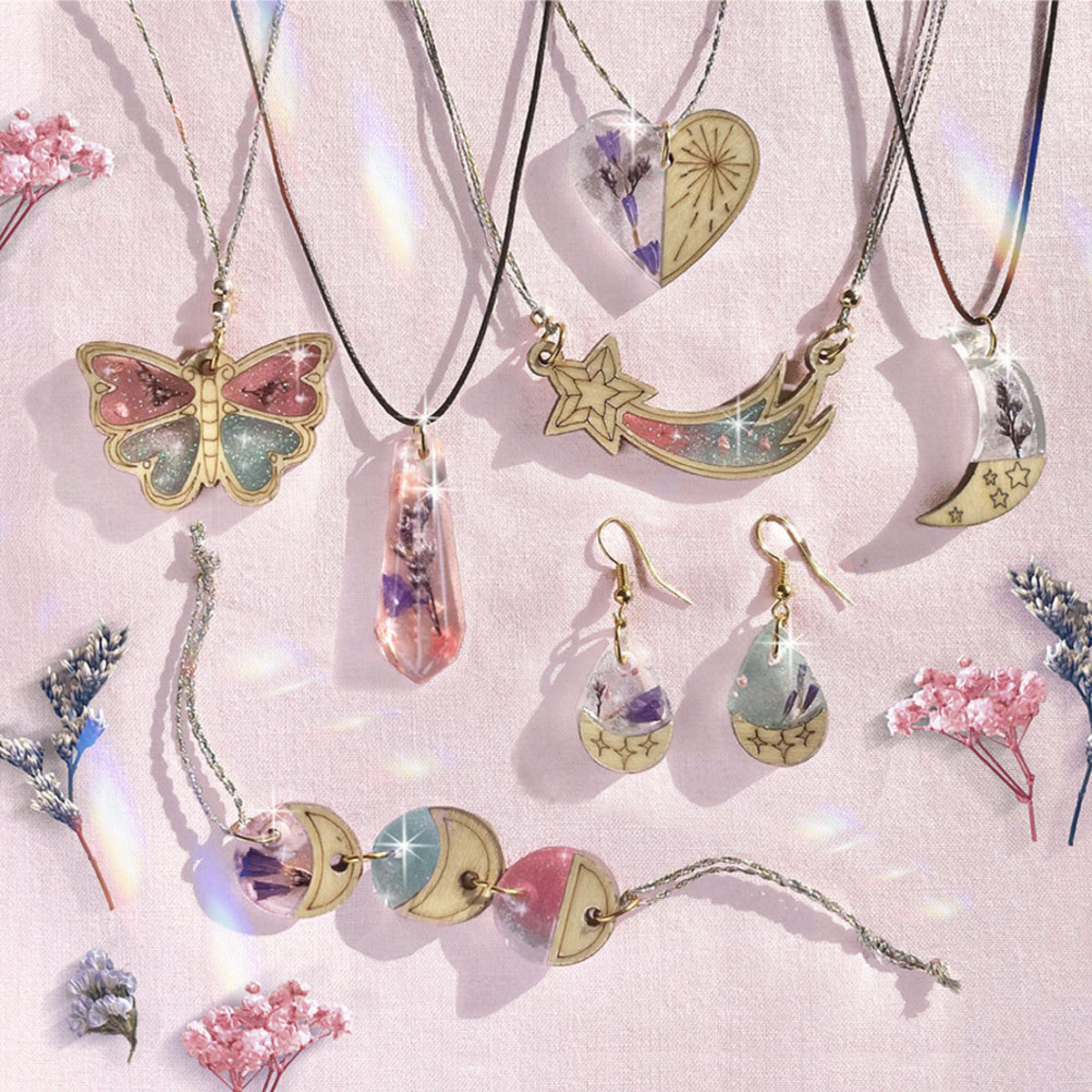 Wood & Resin Charm Jewelr