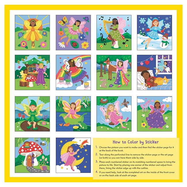 My First Color-by-Sticker Book Fairies