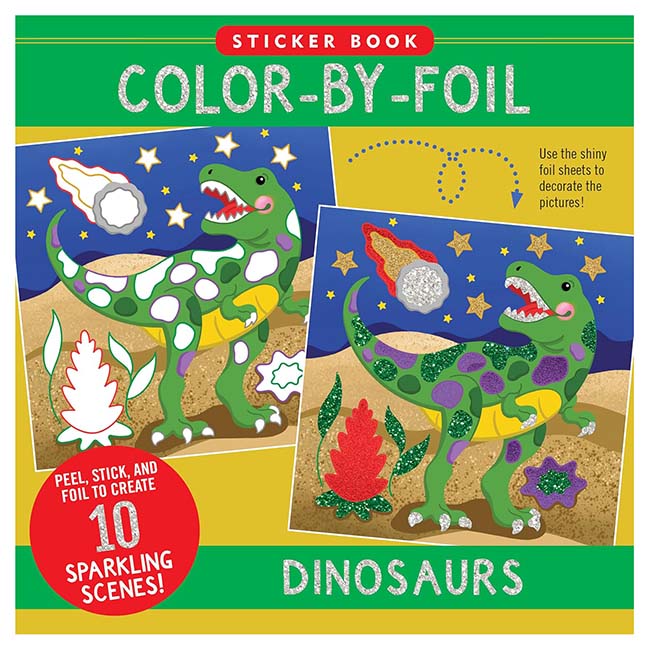 Color-by-Foil Sticker Book Dinosaurs