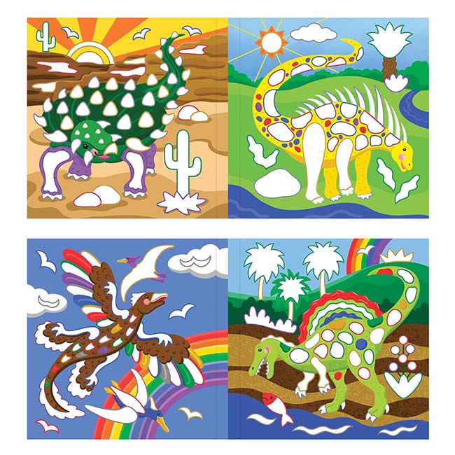 Color-by-Foil Sticker Book Dinosaurs