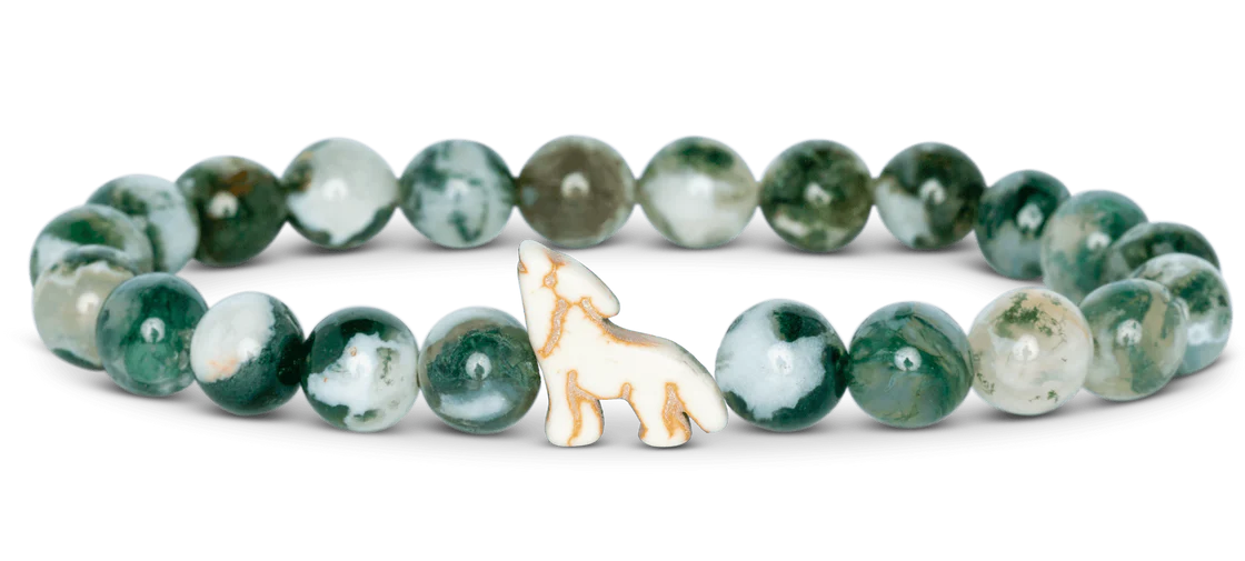 Fahlo Wolf Woodland Green Bracelet