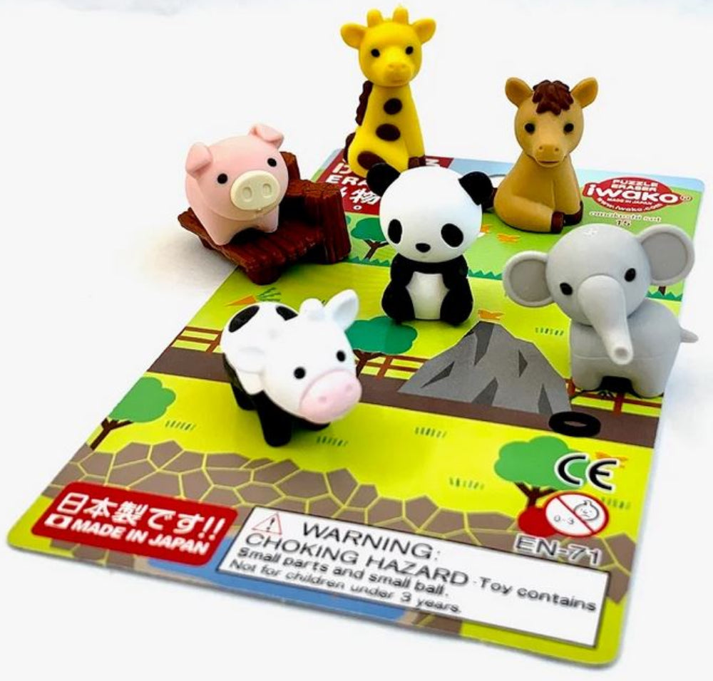 Zoo Animal Eraser Set-1