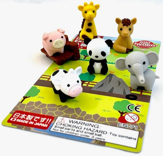 Zoo Animal Eraser Set-1