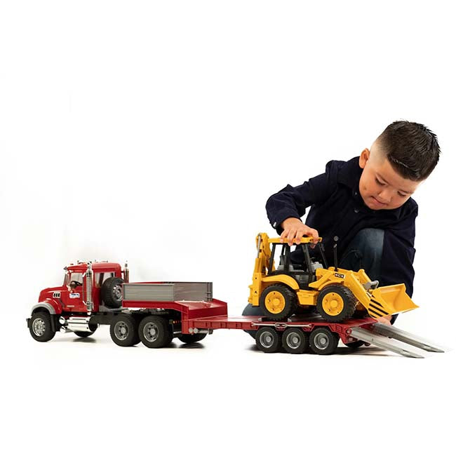 Truck and Backhoe Loader