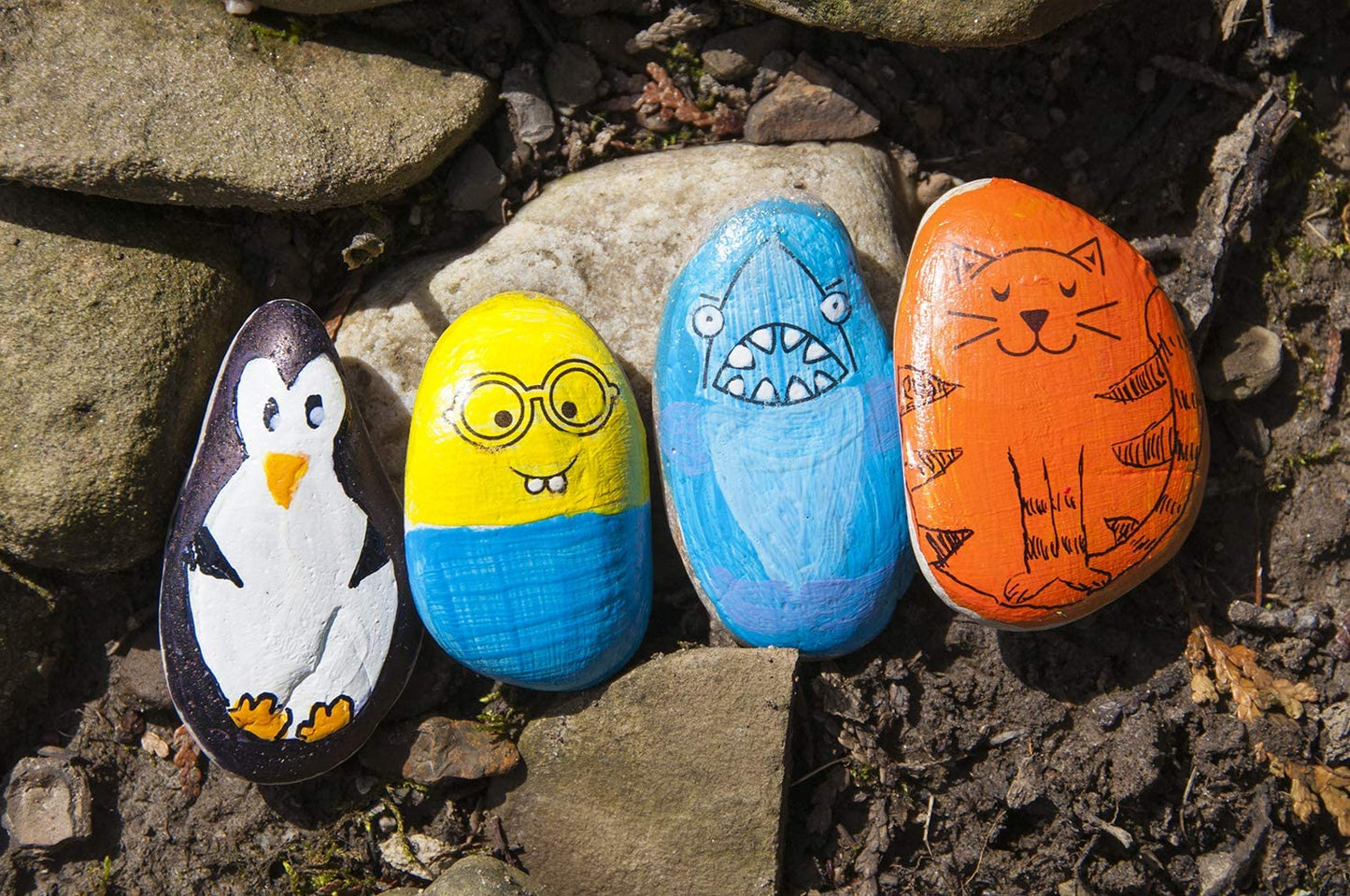 Hide & Seek Rock Painting-6