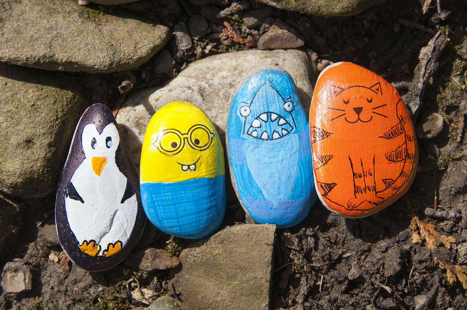 Hide & Seek Rock Painting-6