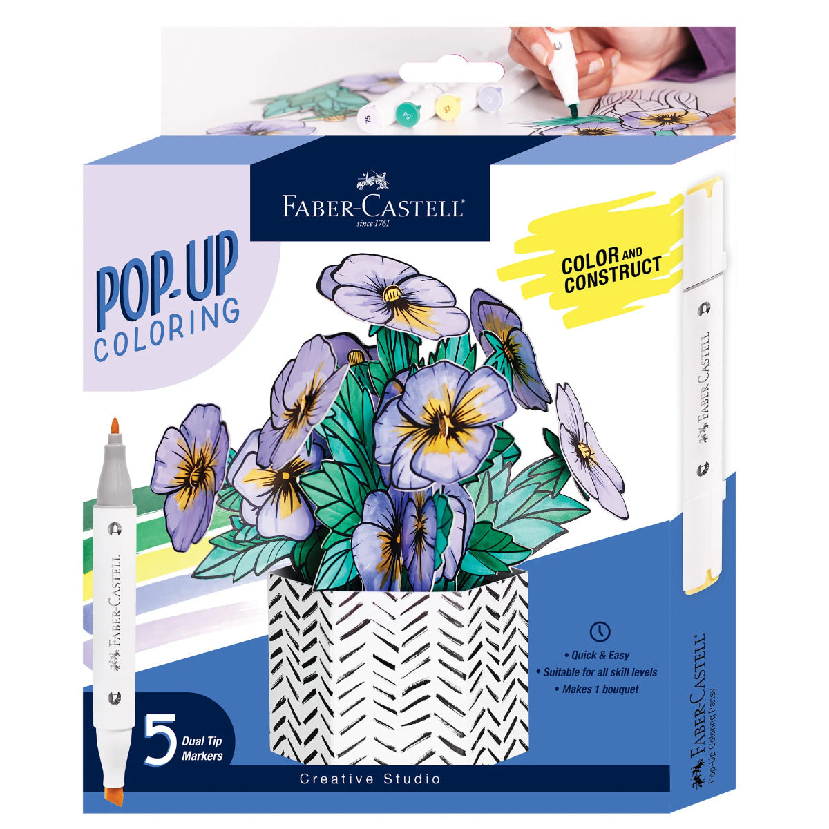 Pop Up Coloring Pansy-1