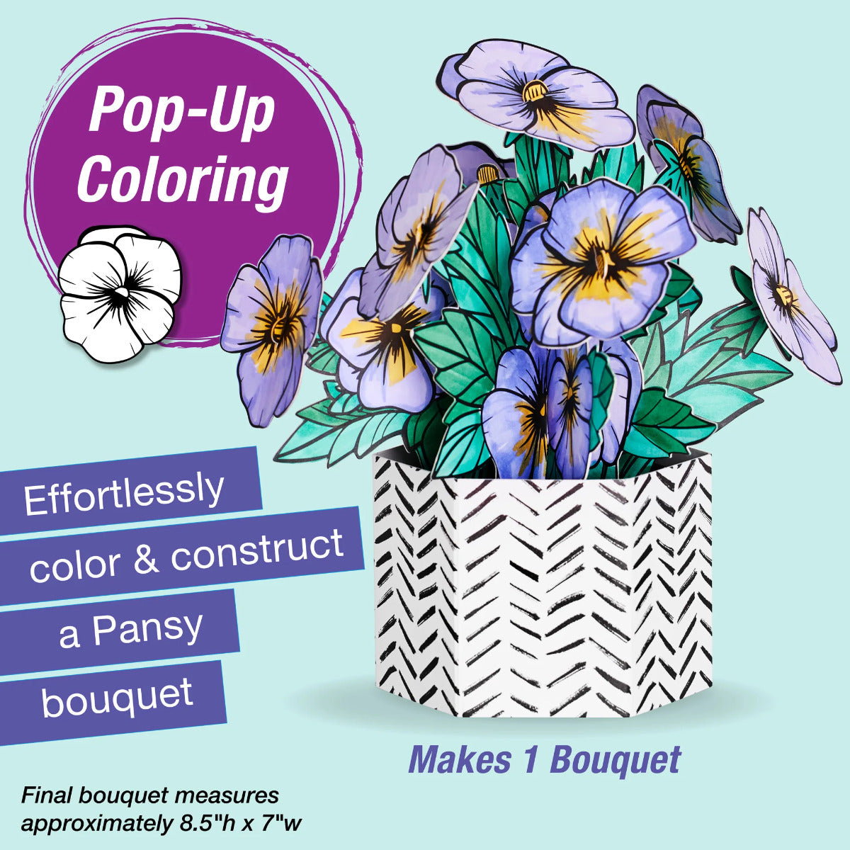 Pop Up Coloring Pansy-2