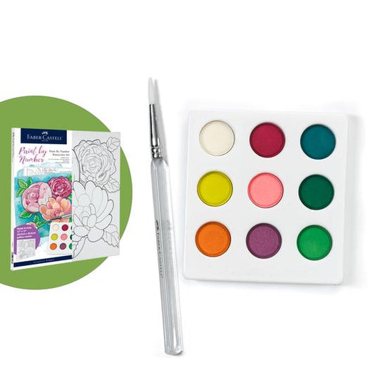 Watercolor Paint By Number Bold Floral-1