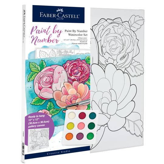 Watercolor Paint By Number Bold Floral-2