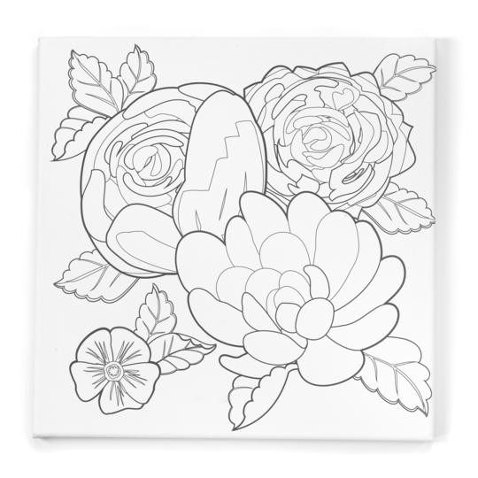 Watercolor Paint By Number Bold Floral-3
