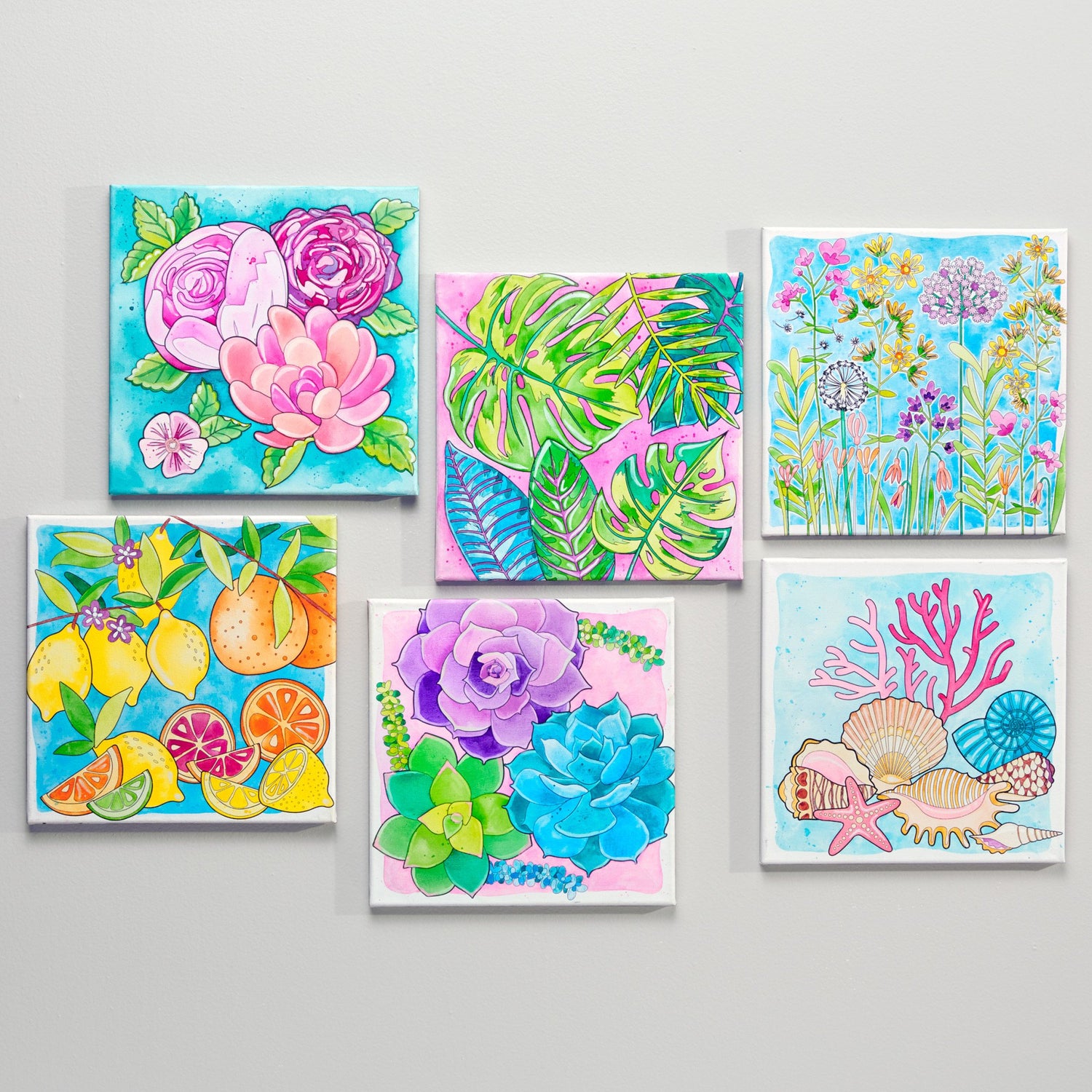 Watercolor Paint By Number Farm House-8