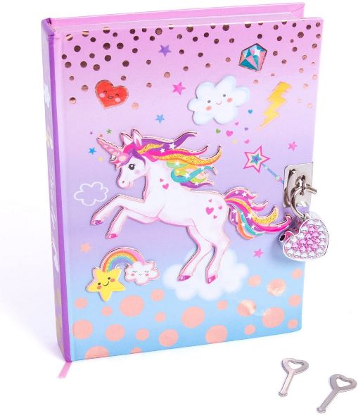 Unicorn Diary with Lock and Keys-1