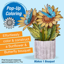 Popup Coloring Sunflowers