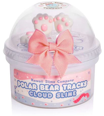 Kawaii Polar Bear Tracks Cloud Slime-1