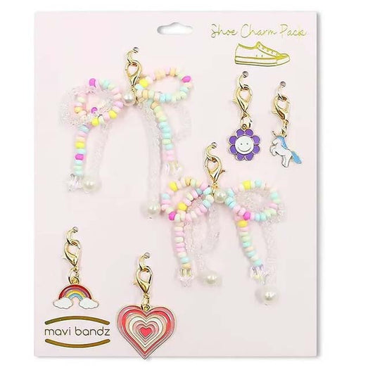 Rainbow Bow Shoe Charms