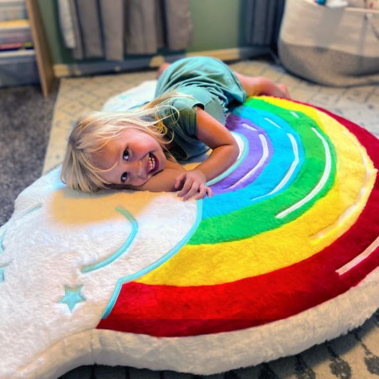 Rainbow Cloud Flr Cushio*