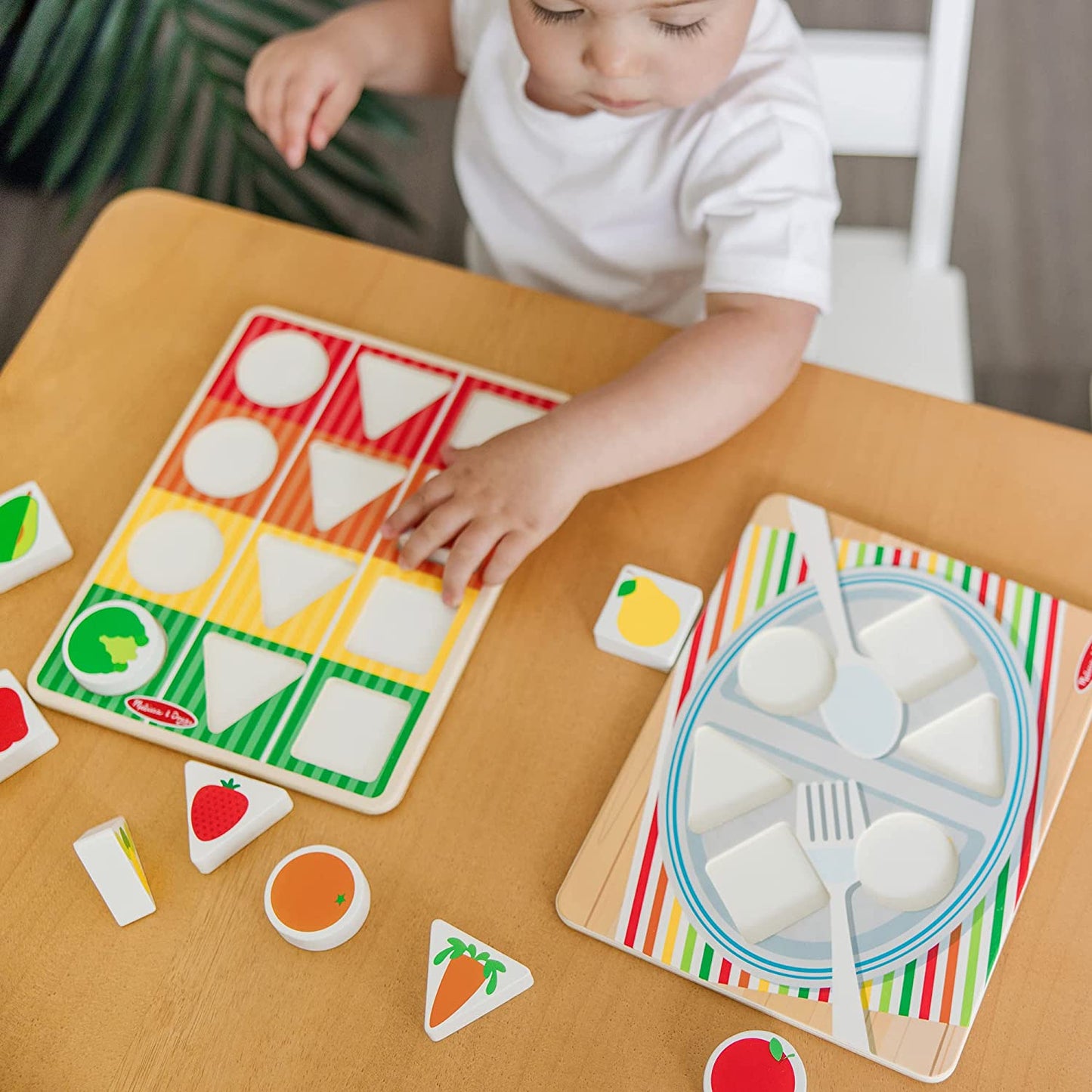 Wooden Shape Sorting Grocery Cart-1