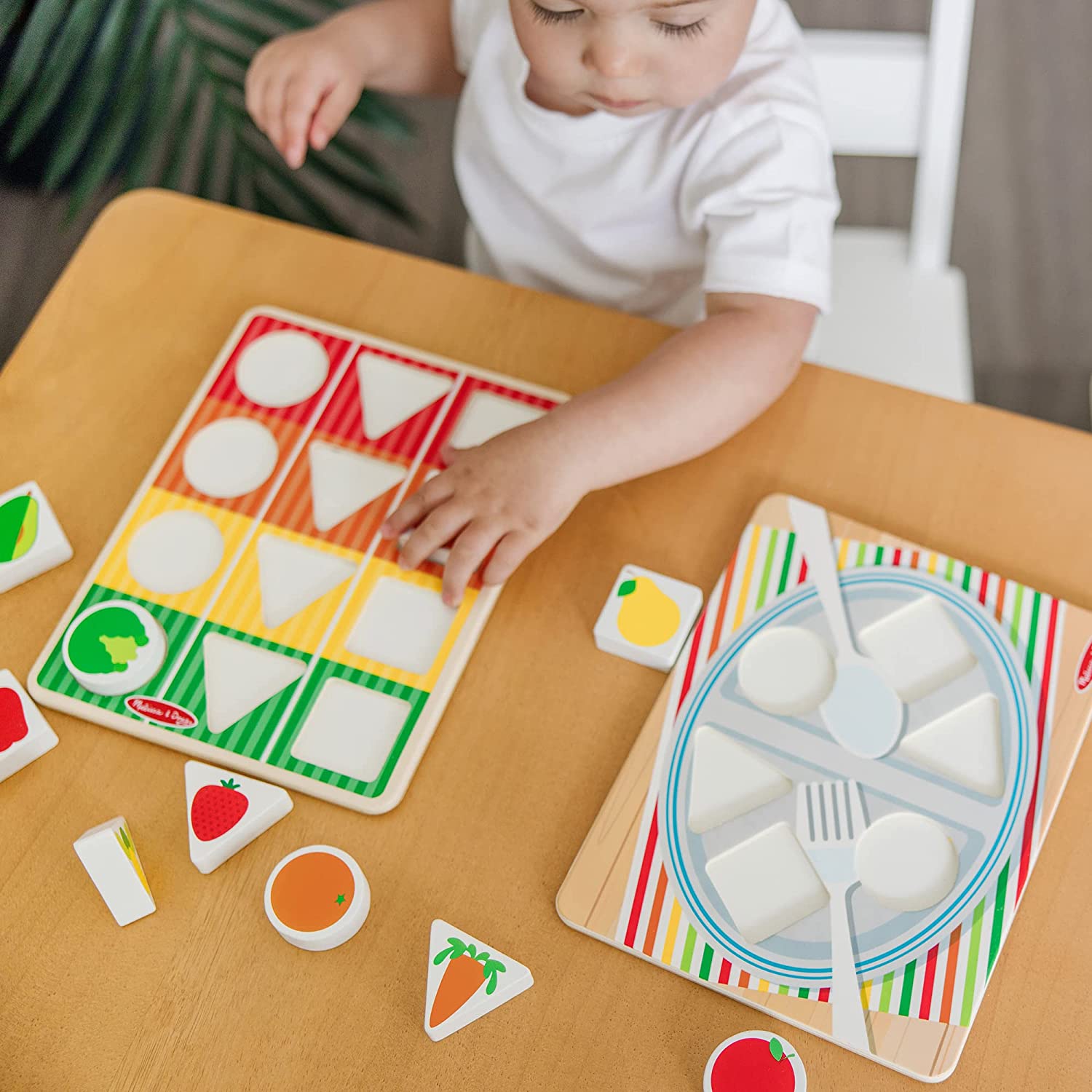 Wooden Shape Sorting Grocery Cart-1