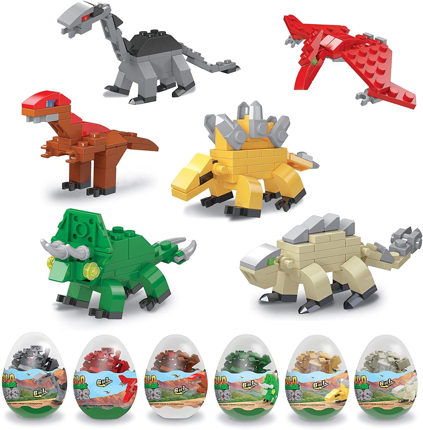Dinosaur Build Block Egg-1