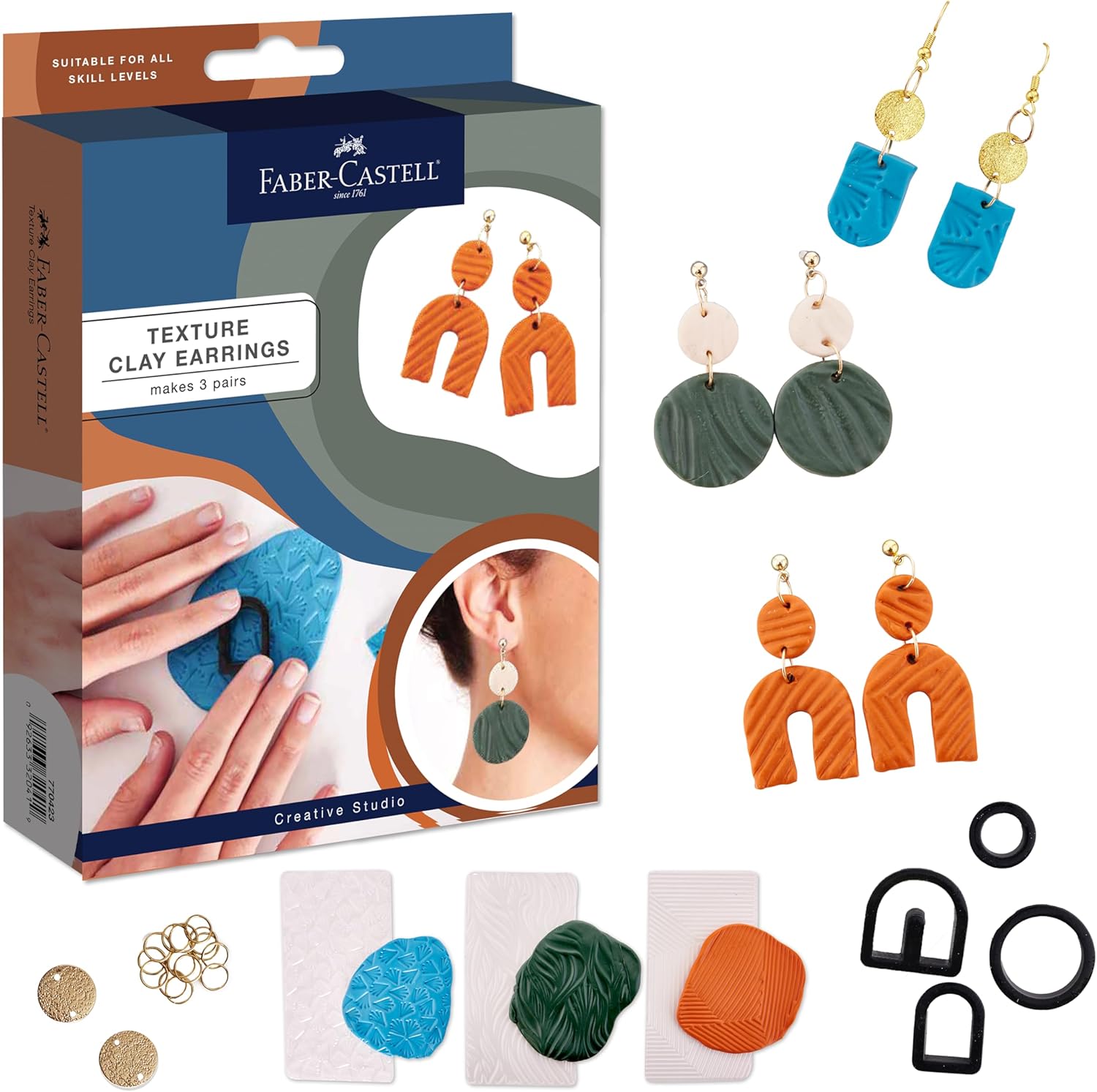 Texture Clay Earrings-4