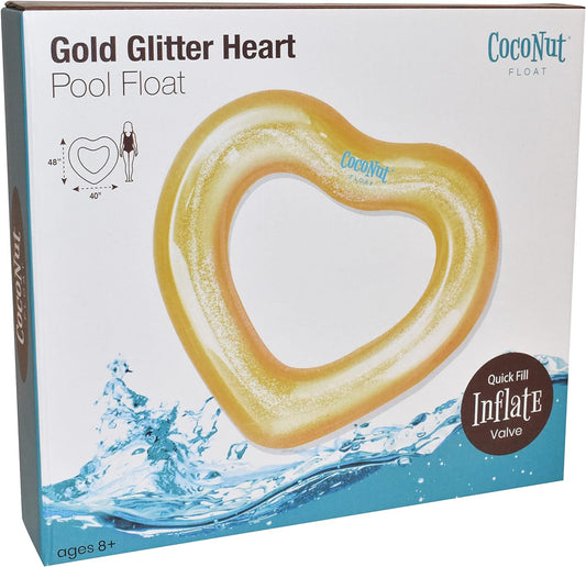 Gold Glitter Heart Float-1