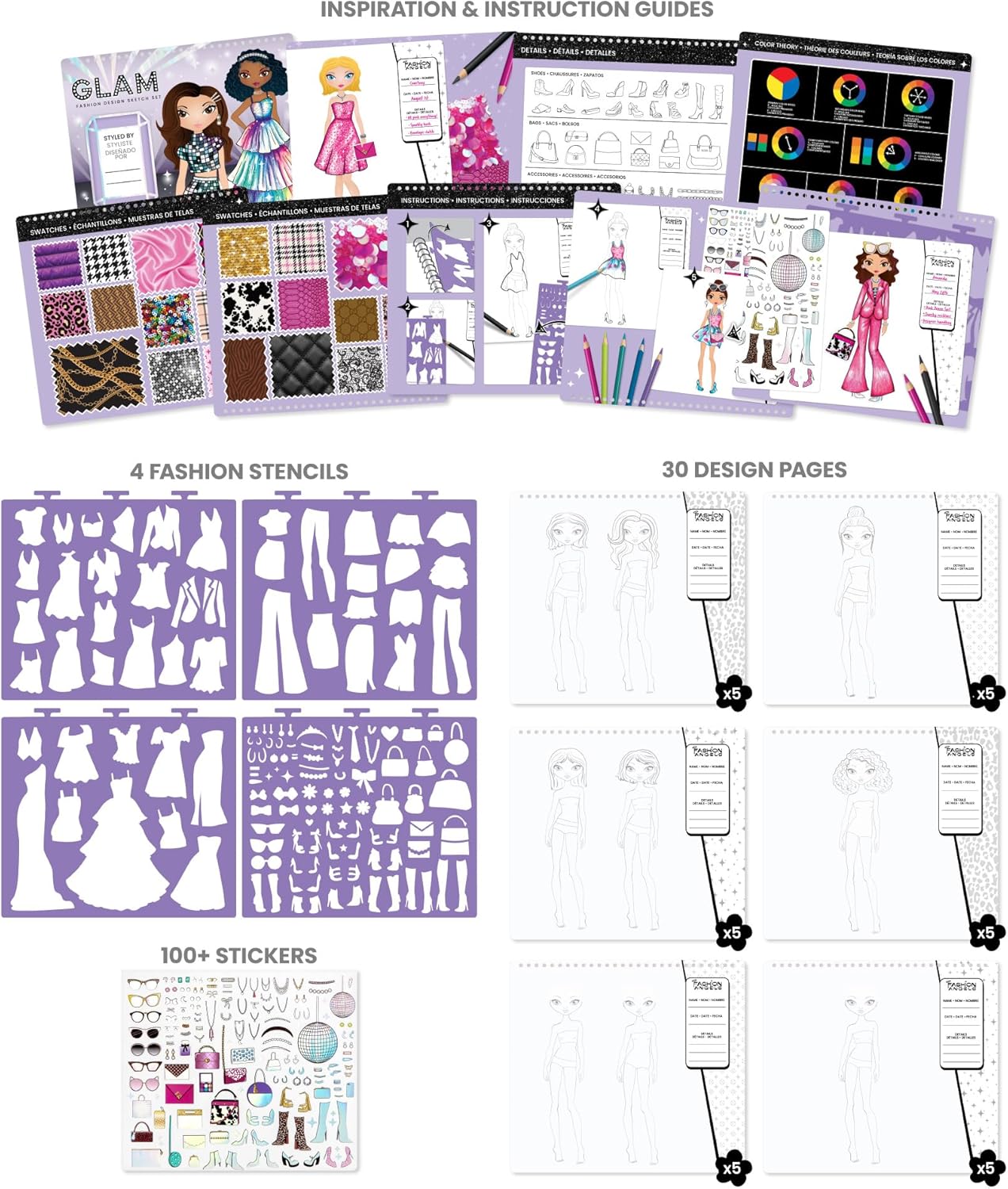 Glam Fashion Sketch Set-1