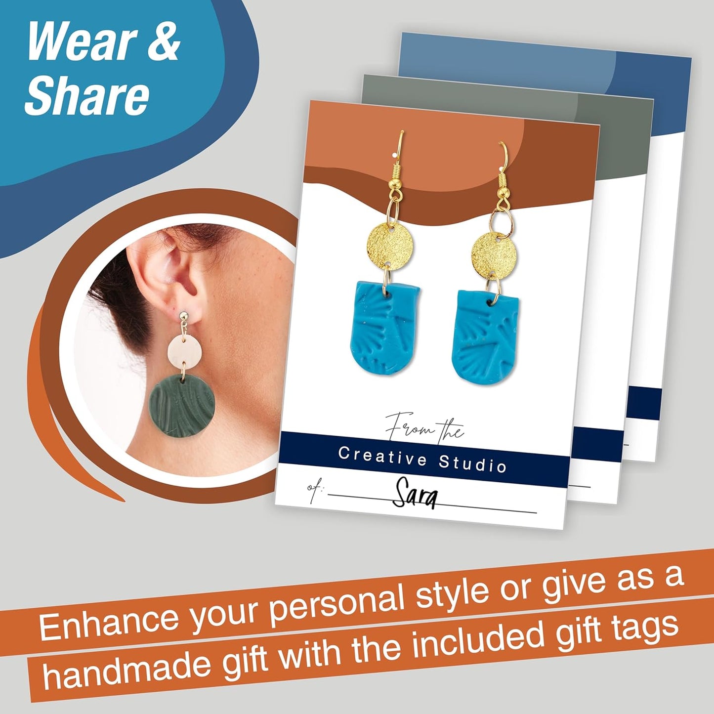 Texture Clay Earrings-3