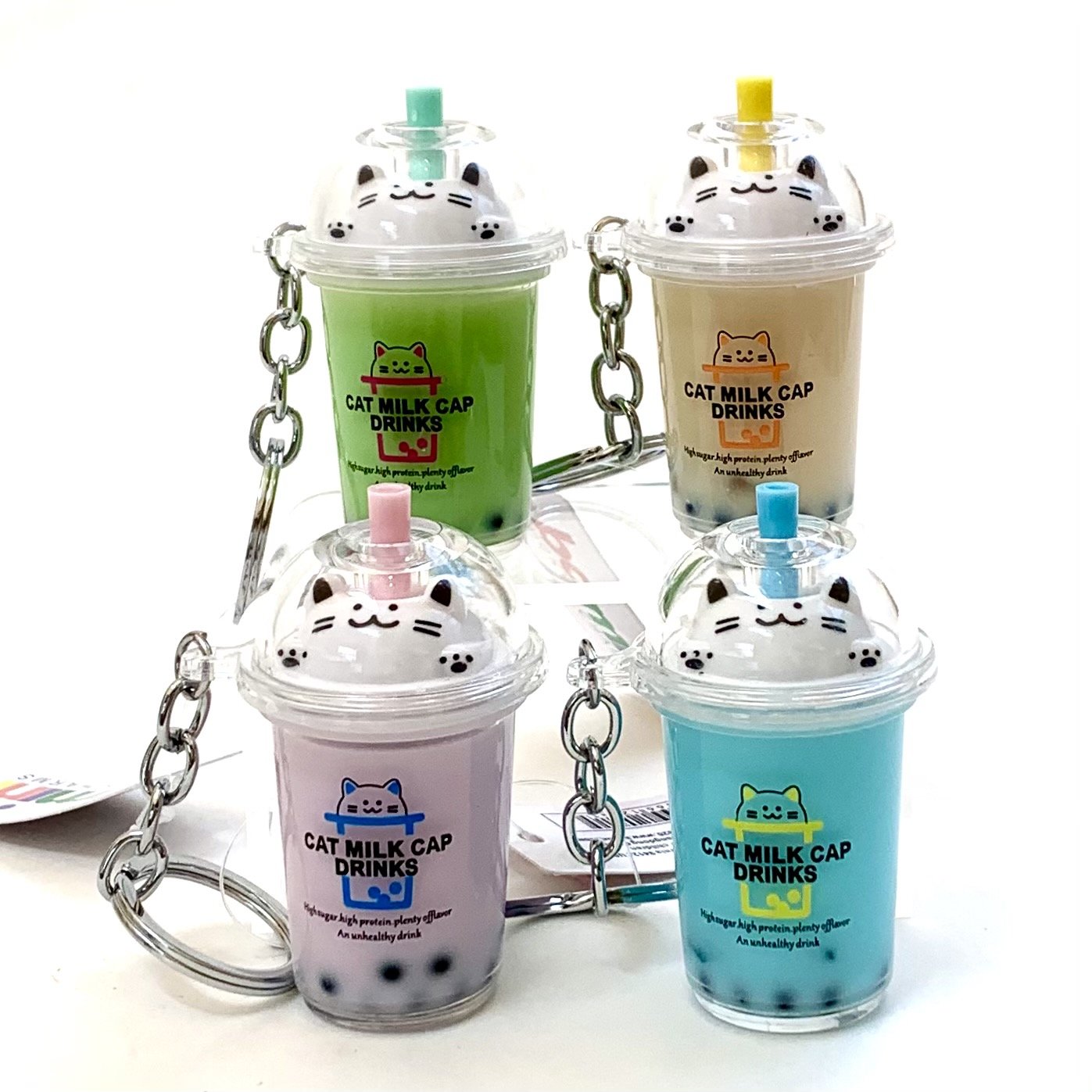 Cat Tea Boba Floaty Key