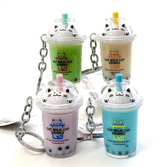 Cat Tea Boba Floaty Key
