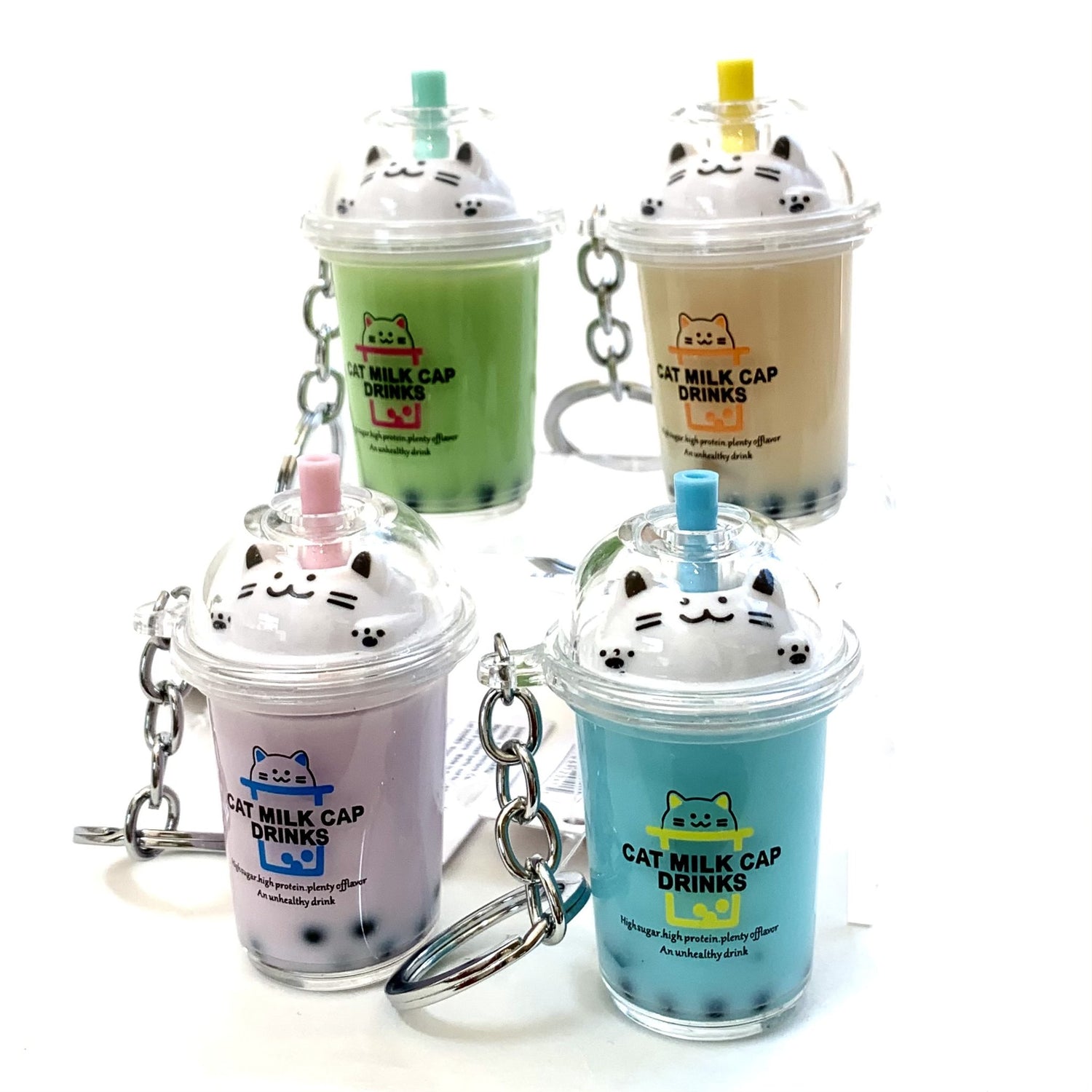 Cat Tea Boba Floaty Key