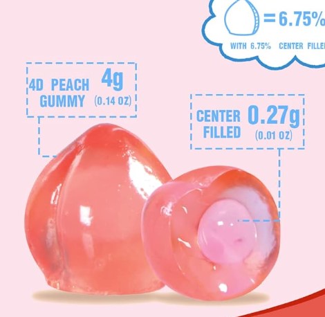 4d Fruit Gummy Peach-2