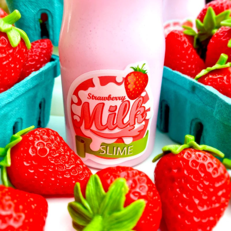 Kawaii Strawberry Milk Glossy Slime-2