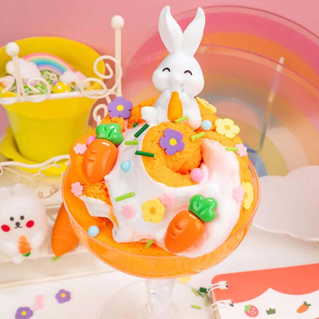 Kawaii Frosted Carrot Cupcake Cloud Creme Slime-2