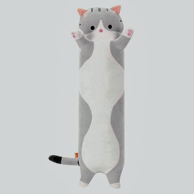 Long Grey Tabby Cat Pillow-1