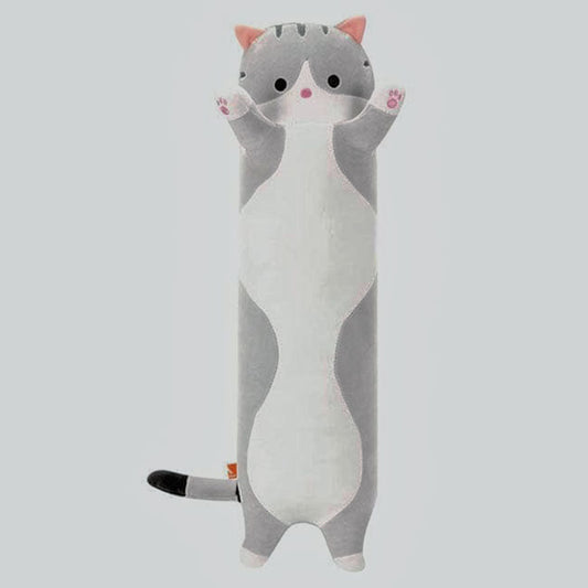 Long Grey Tabby Cat Pillow-1