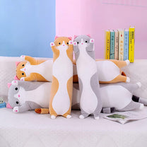 Long Grey Tabby Cat Pillow-3