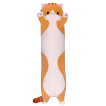 Long Orange Tabby Cat Pillow-1