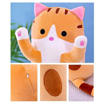 Long Orange Tabby Cat Pillow-2