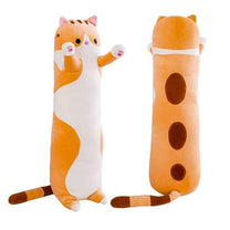 Long Orange Tabby Cat Pillow-3
